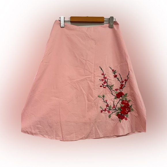 Rubber Ducky Productions, Inc. Pink A-Line Embroidered Skirt - Picture 3 of 5